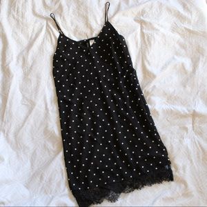 Divided Mini Slip Dress